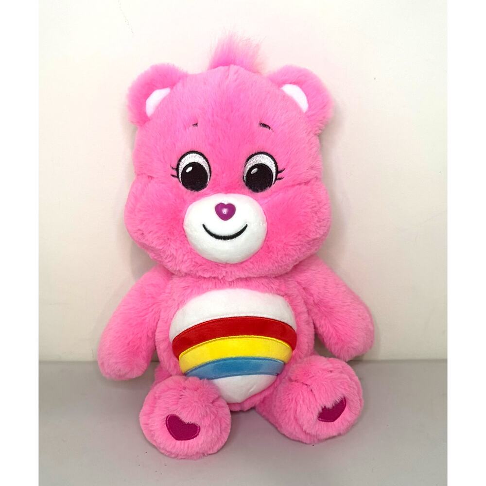 Cheer Pink Rainbow Care Bear 14 Inch Plush Stuffed Animal